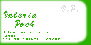 valeria poch business card